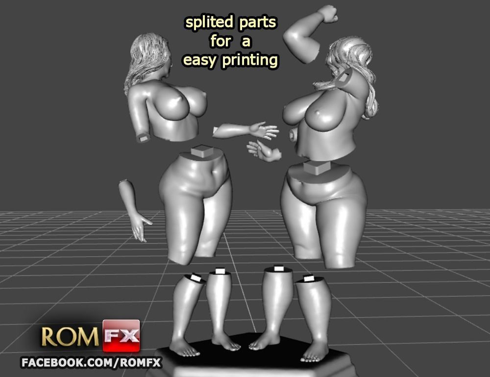 Angelina Castro and Sara Jay Double Pack 3D Figures Printables 3D print model_21