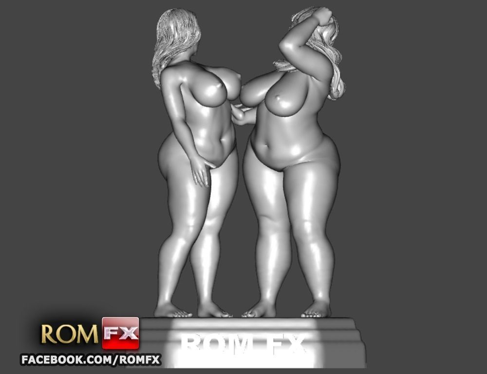 Angelina Castro and Sara Jay Double Pack 3D Figures Printables 3D print model_3