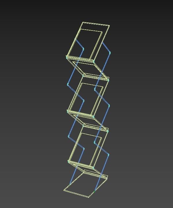 Folding Brochure Stand  3D model_6