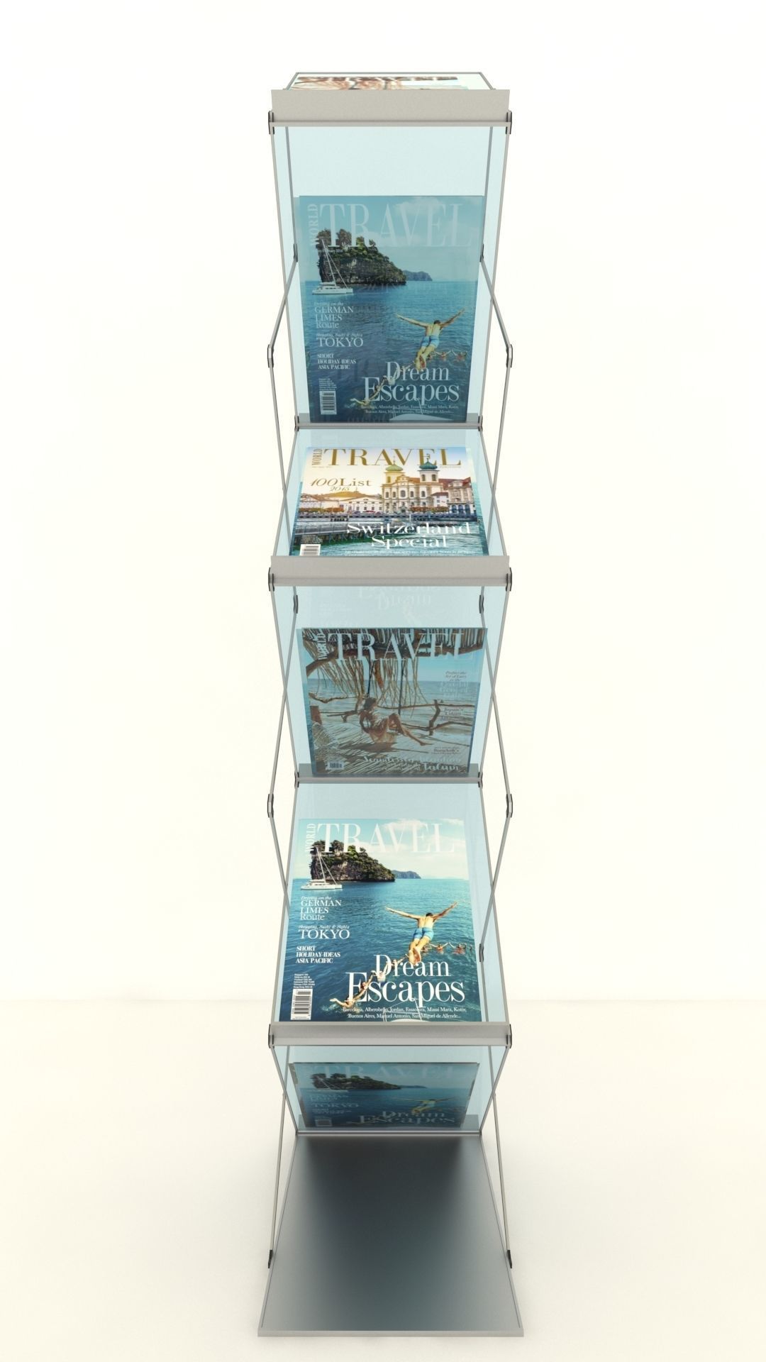 Folding Brochure Stand  3D model_2