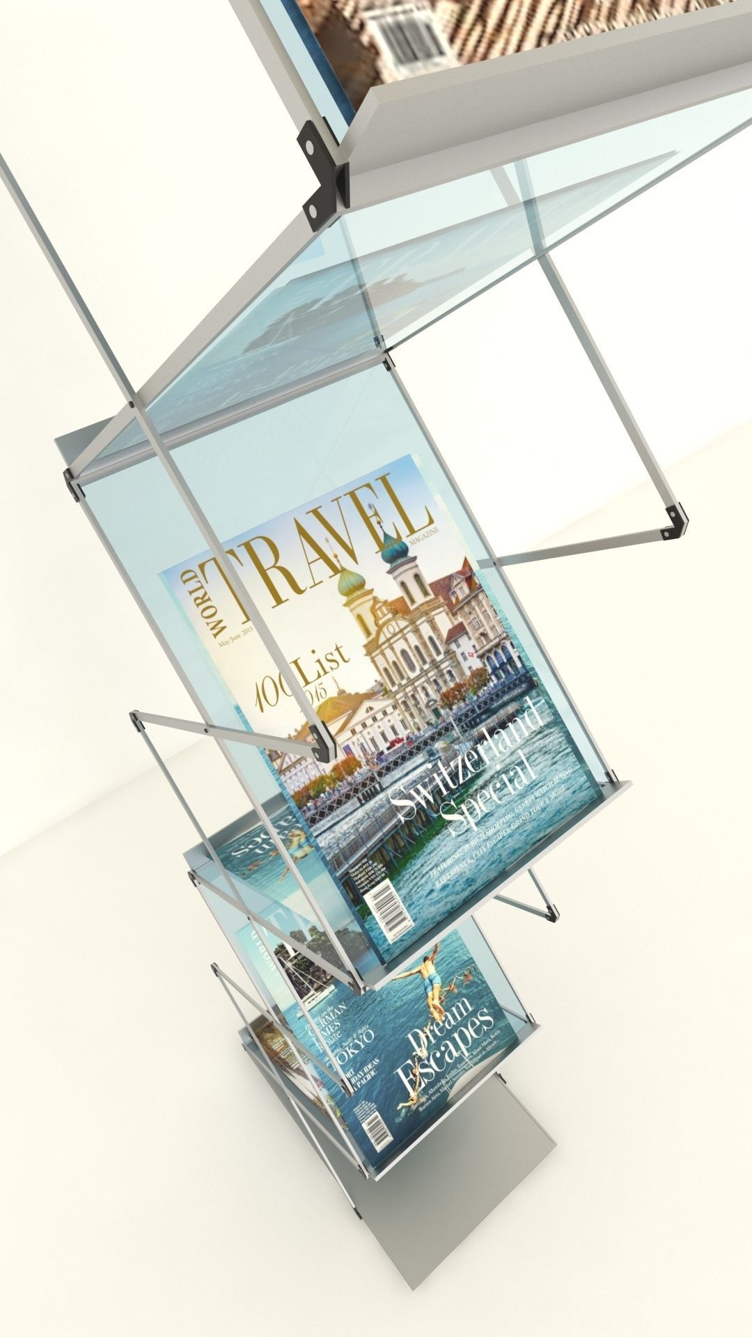 Folding Brochure Stand  3D model_4