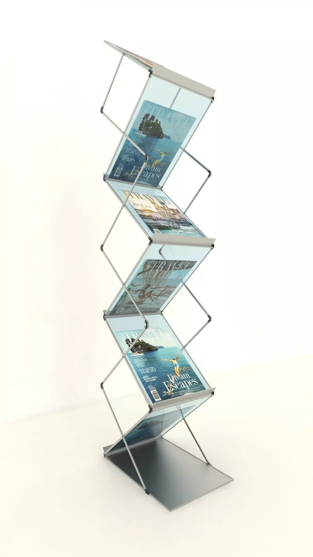 Folding Brochure Stand  3D model_0