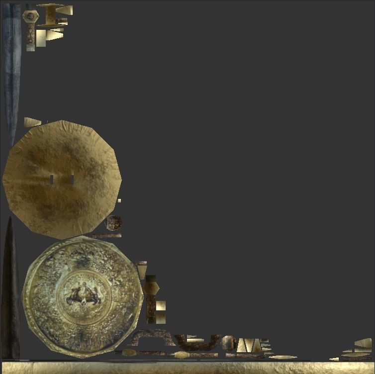 Sword and Shield of Achilles Low-poly 3D model_2