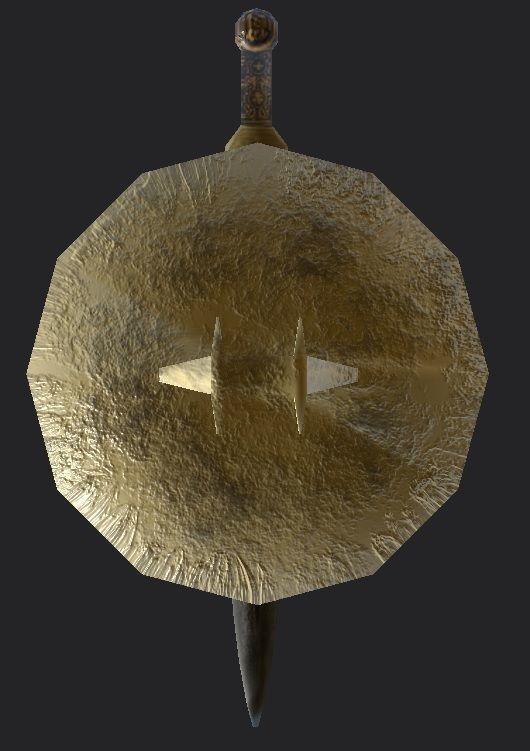 Sword and Shield of Achilles Low-poly 3D model_3