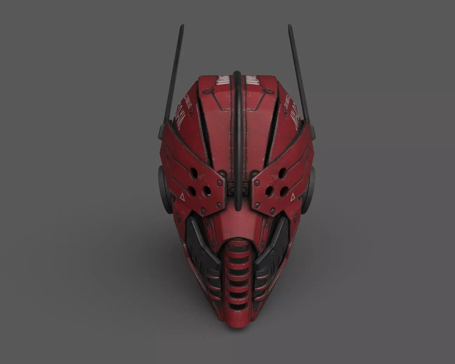 Helmet scifi Low-poly 3D model_0