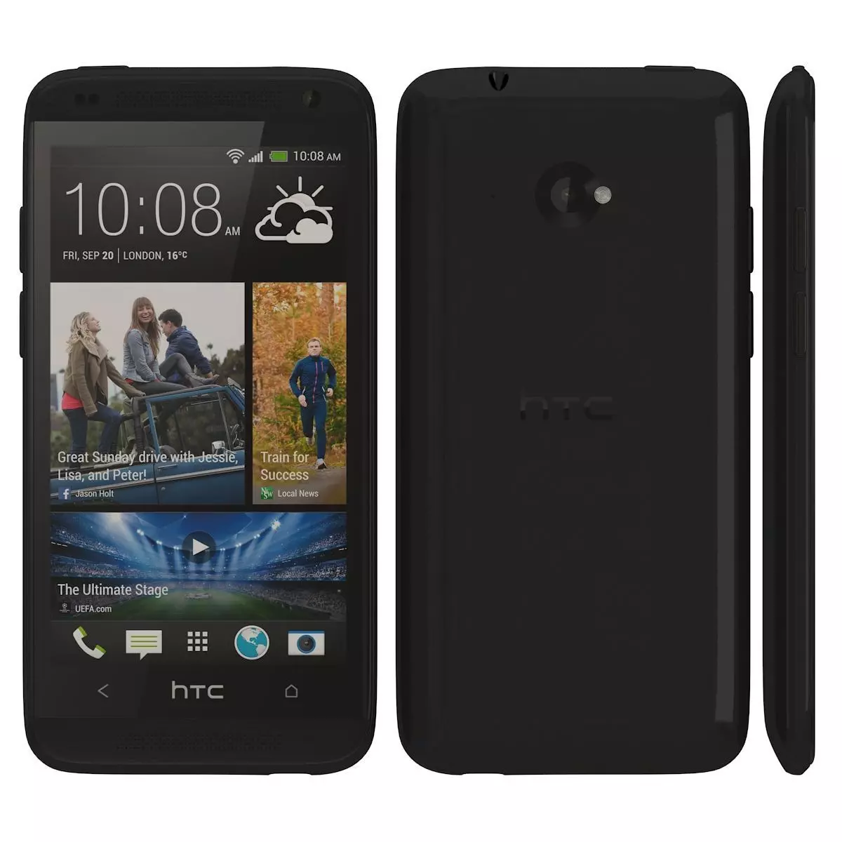 Htc Desire 601 Black 3D model_0