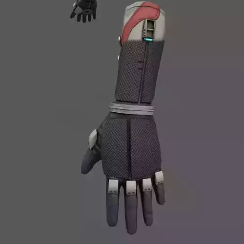 Scifi glove soldier Low-poly 3D model