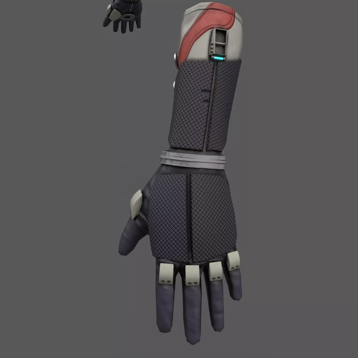 Scifi glove soldier Low-poly 3D model_0