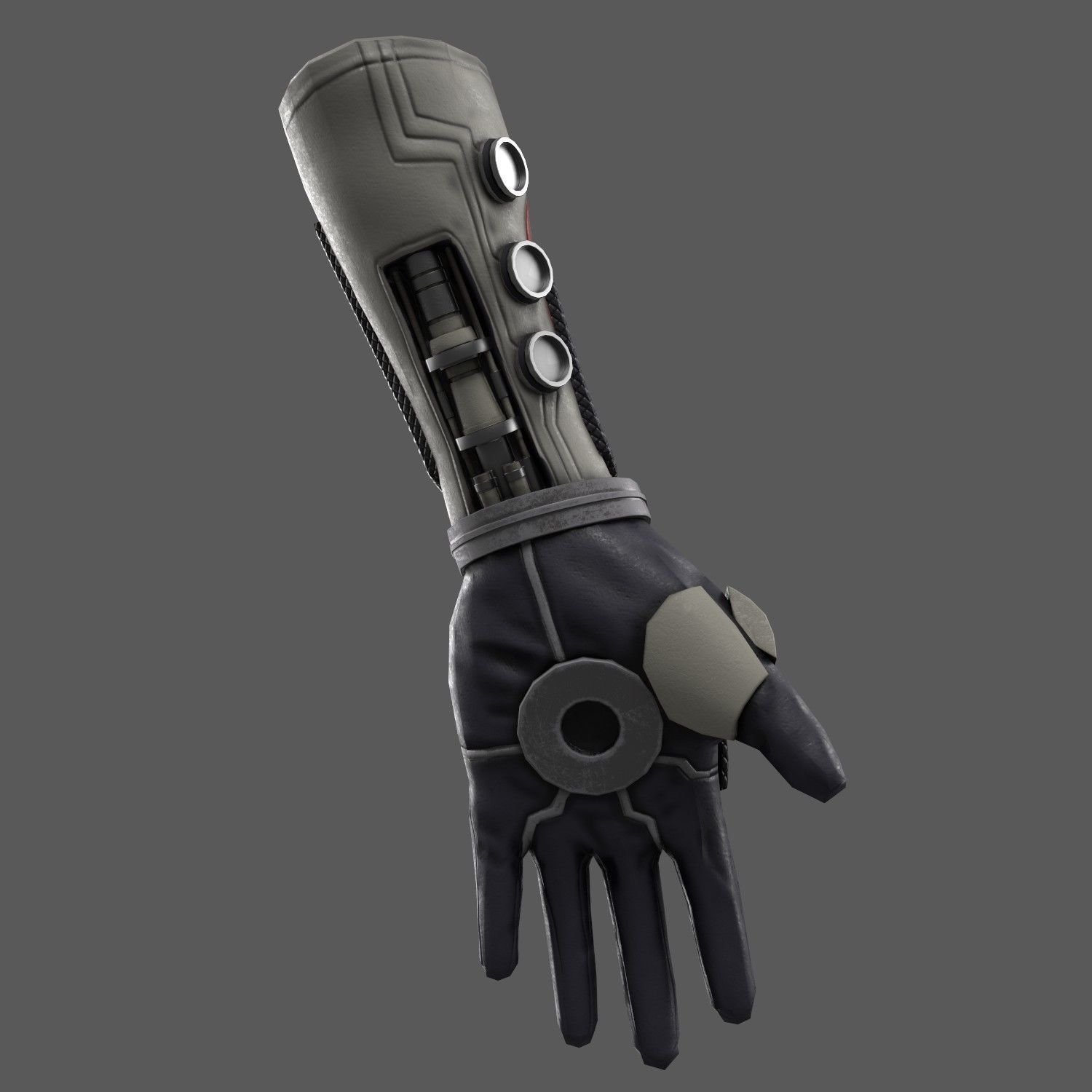 Scifi glove soldier Low-poly 3D model_1