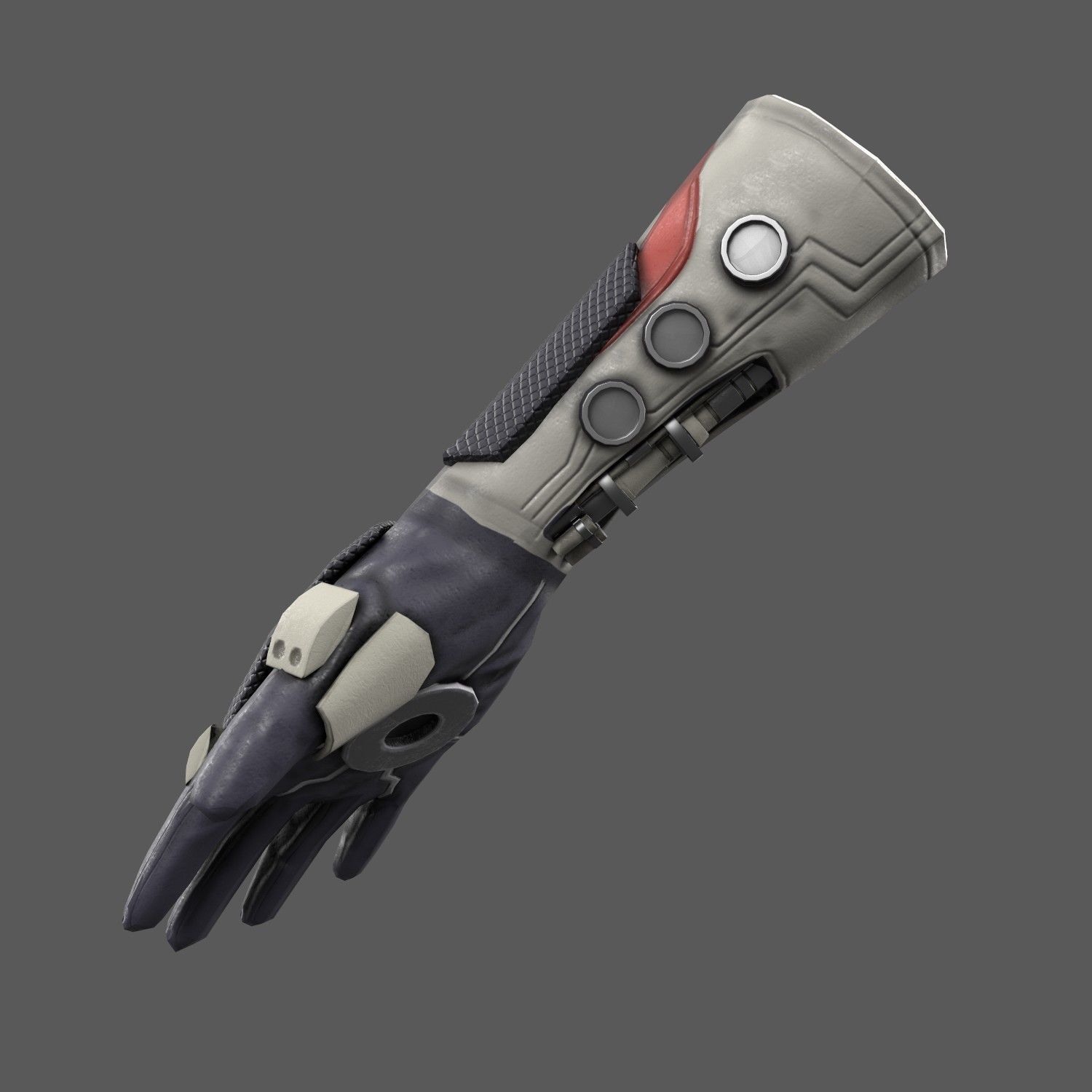 Scifi glove soldier Low-poly 3D model_2