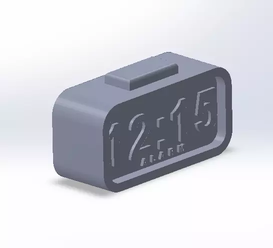digital clock 3D print model_0