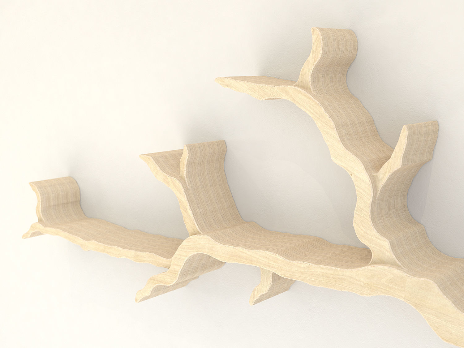 The Wiltshire Oak Branch Shelf 3D model_1
