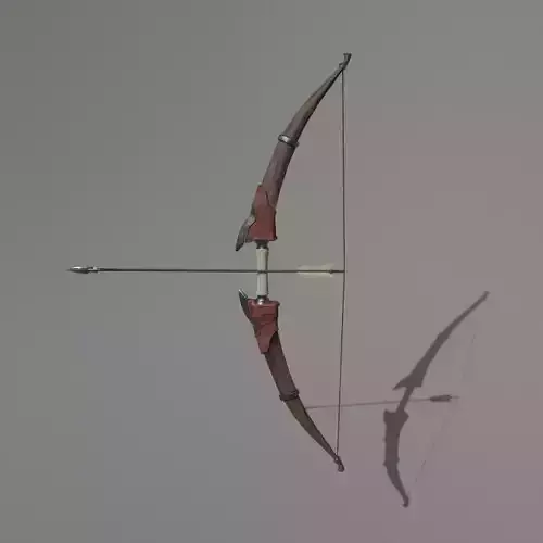 Low-poly bow and arrow Low-poly 3D model