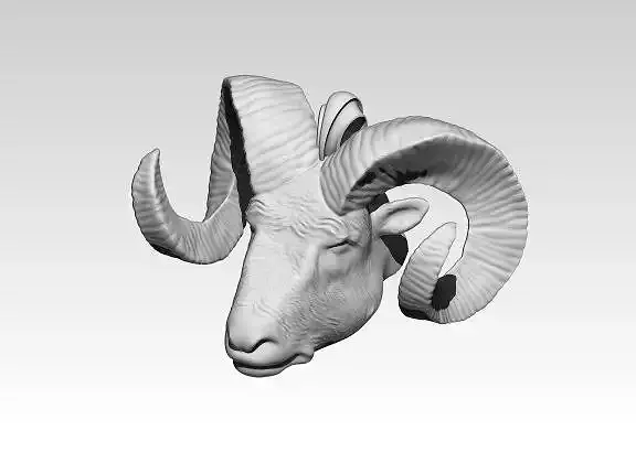 Ram head pendant necklace jewel detailed realistic 3D print model