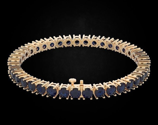 Tennis bracelet with diamonds 463 3D print model
