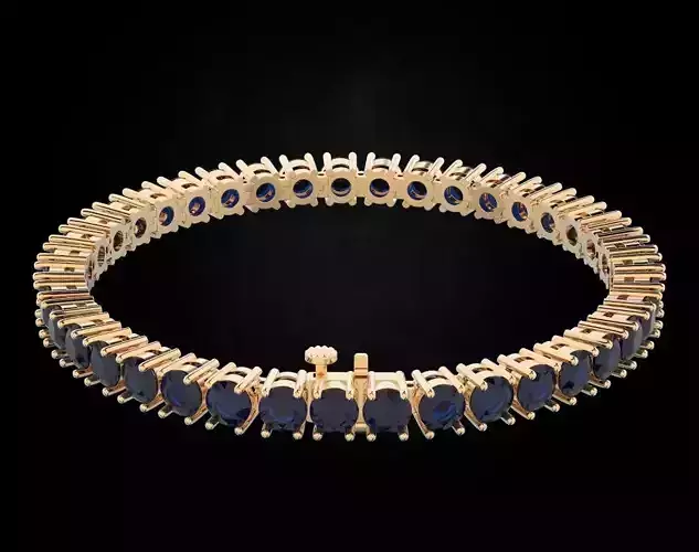 Tennis bracelet with diamonds 463 3D print model