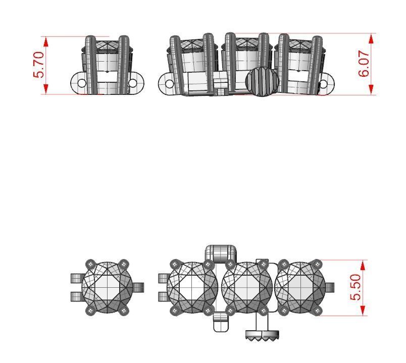 Tennis bracelet with diamonds 463 3D print model_14