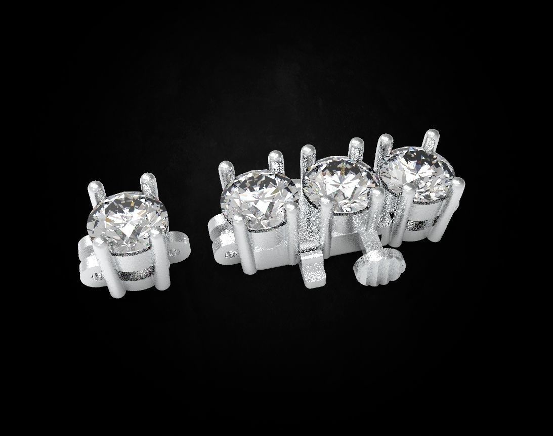 Tennis bracelet with diamonds 463 3D print model_9