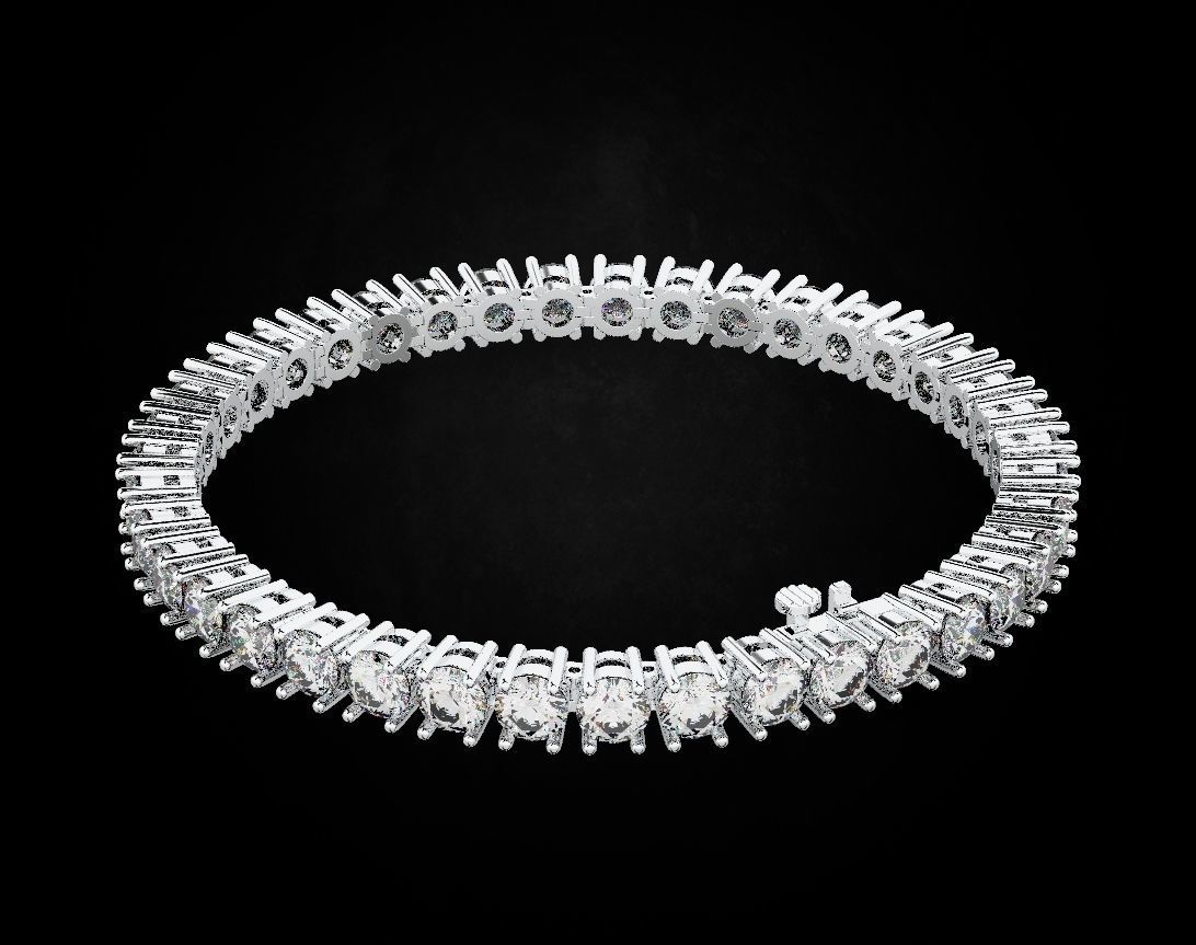 Tennis bracelet with diamonds 463 3D print model_3