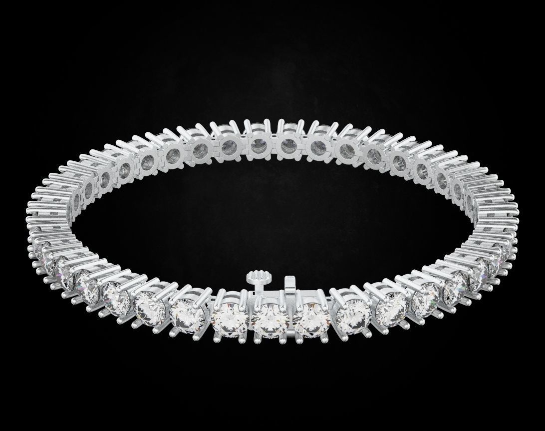 Tennis bracelet with diamonds 463 3D print model_1