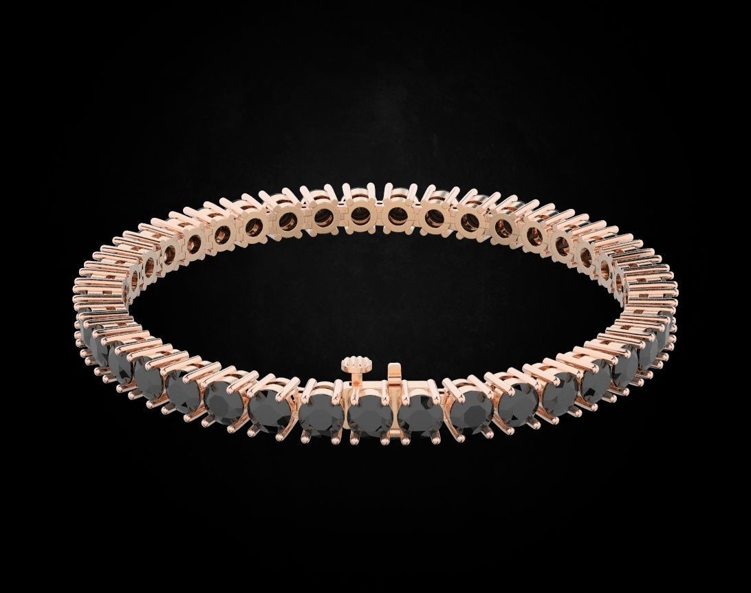 Tennis bracelet with diamonds 463 3D print model_8