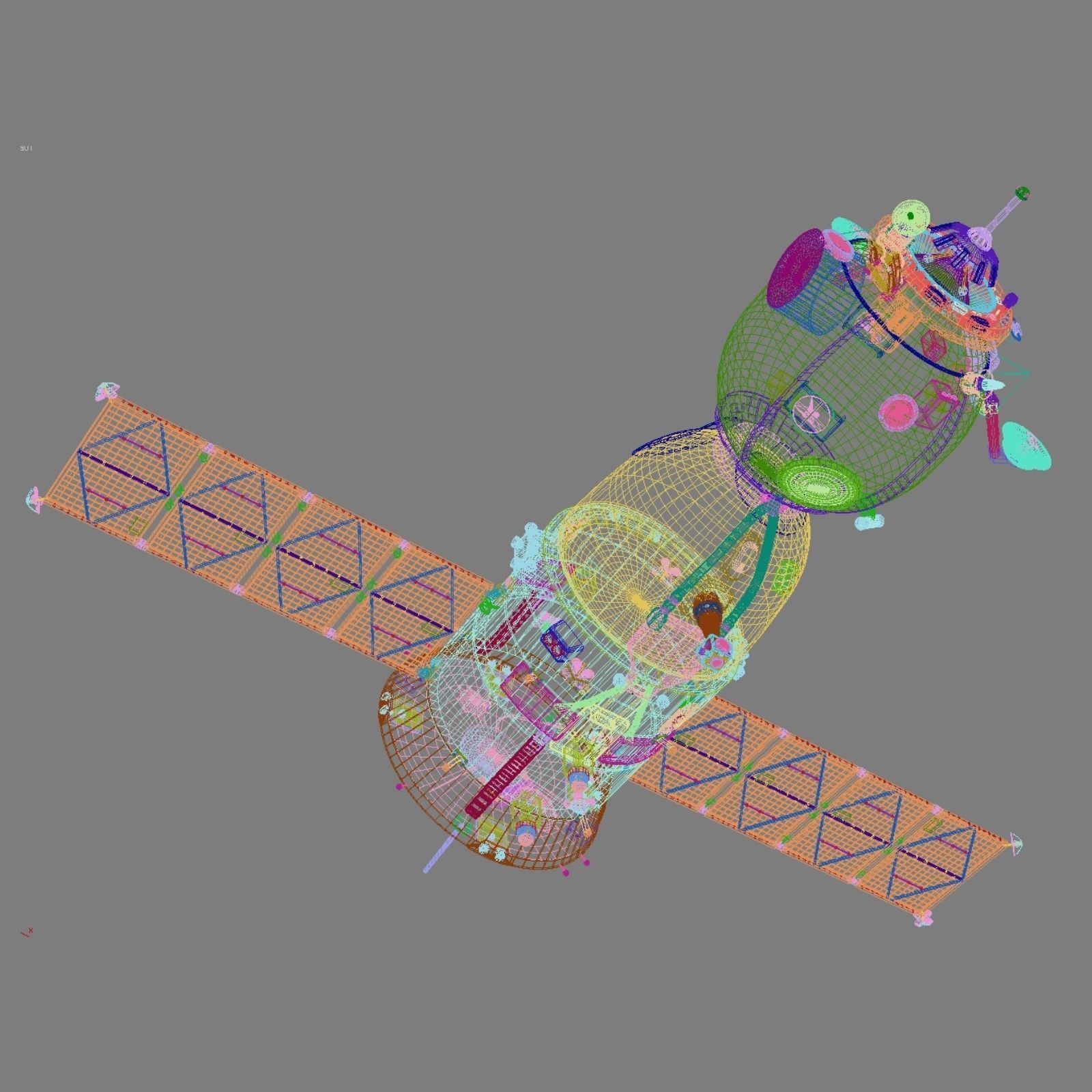 Spaceship Soyuz TMA 3D model_21