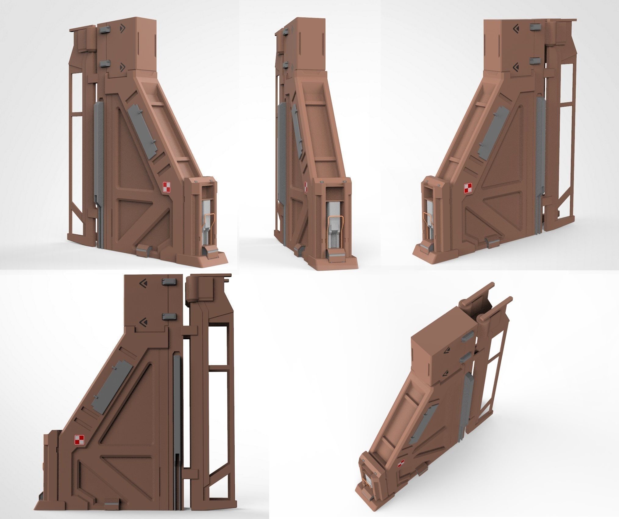 sci-fi Architecture kitbash 27 3D model_10