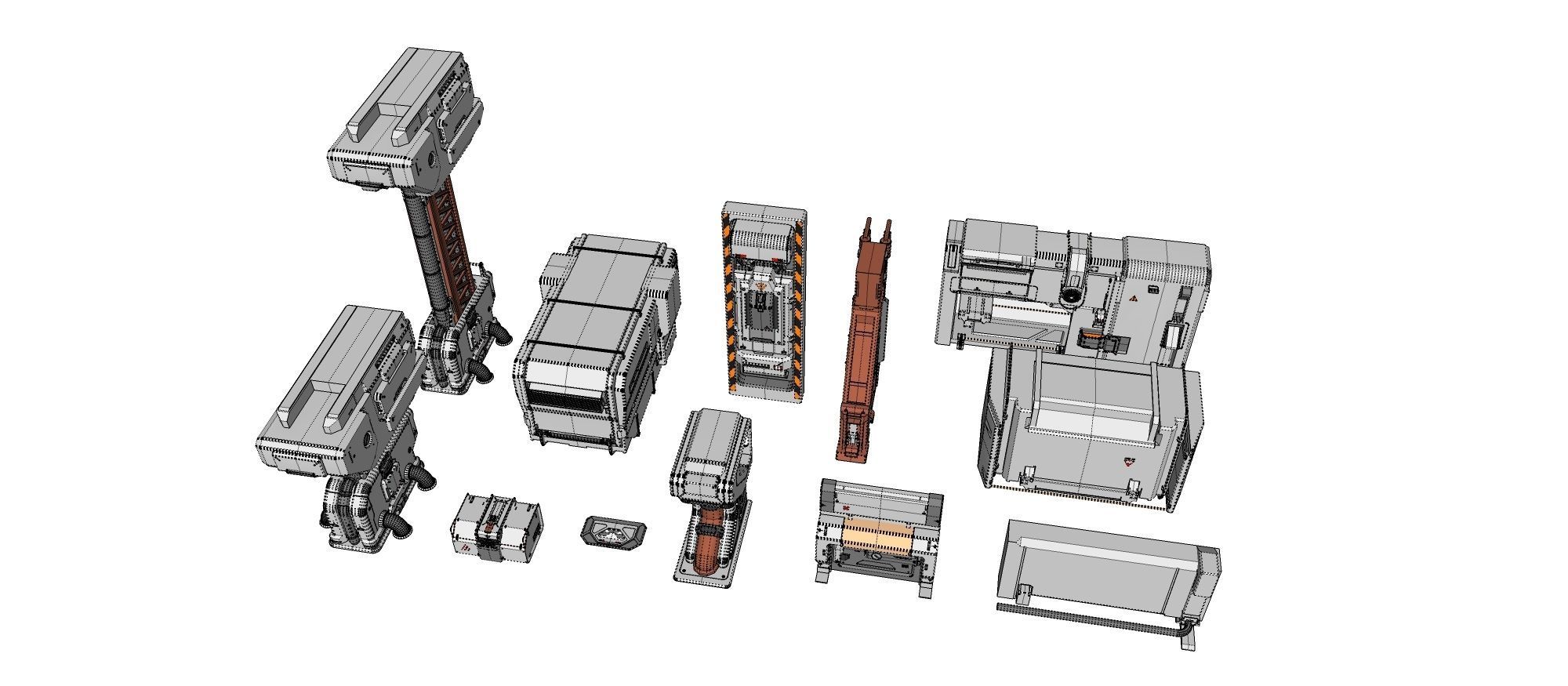 sci-fi Architecture kitbash 27 3D model_17