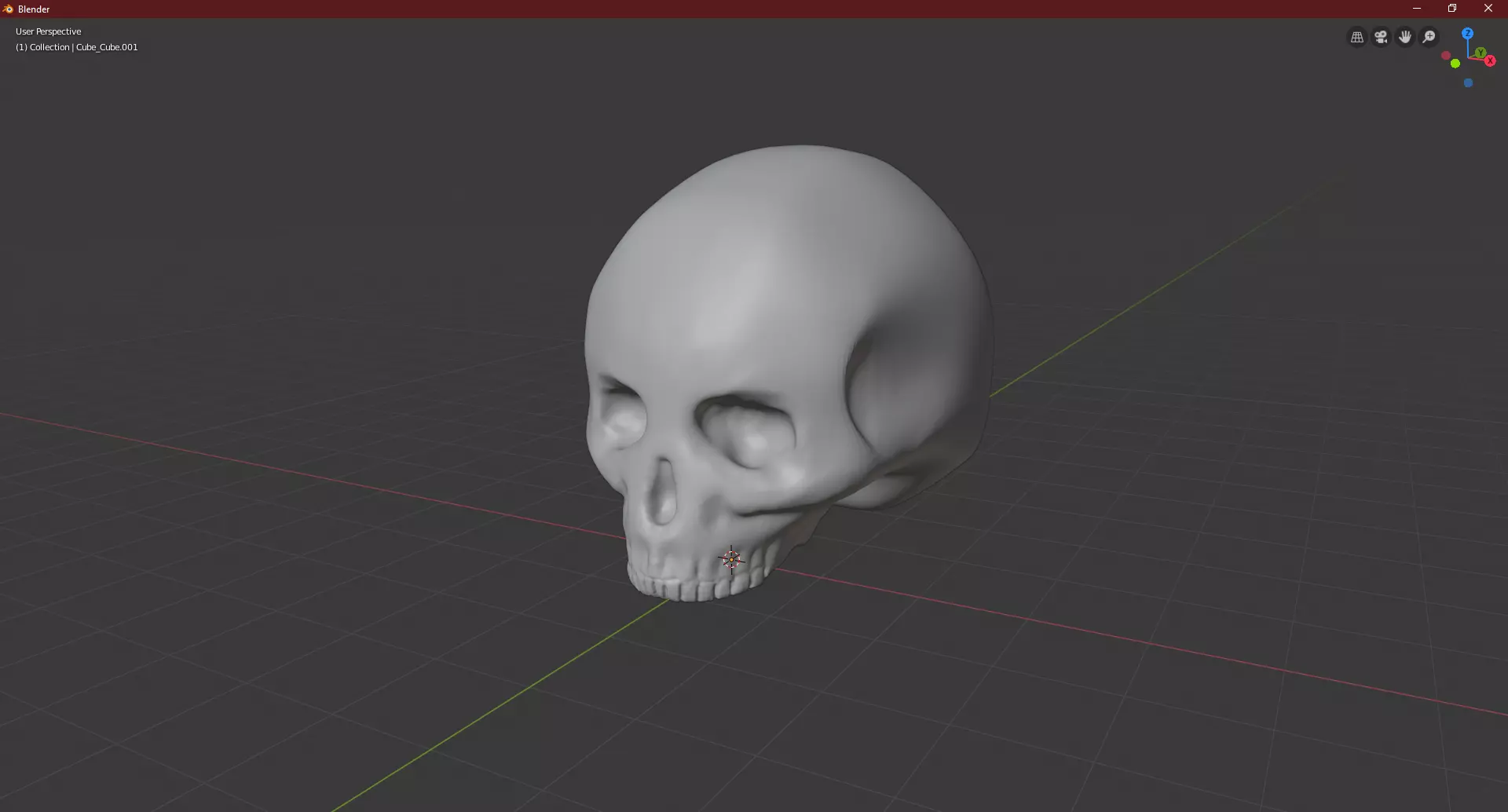Sculpted Skull 3D model_0