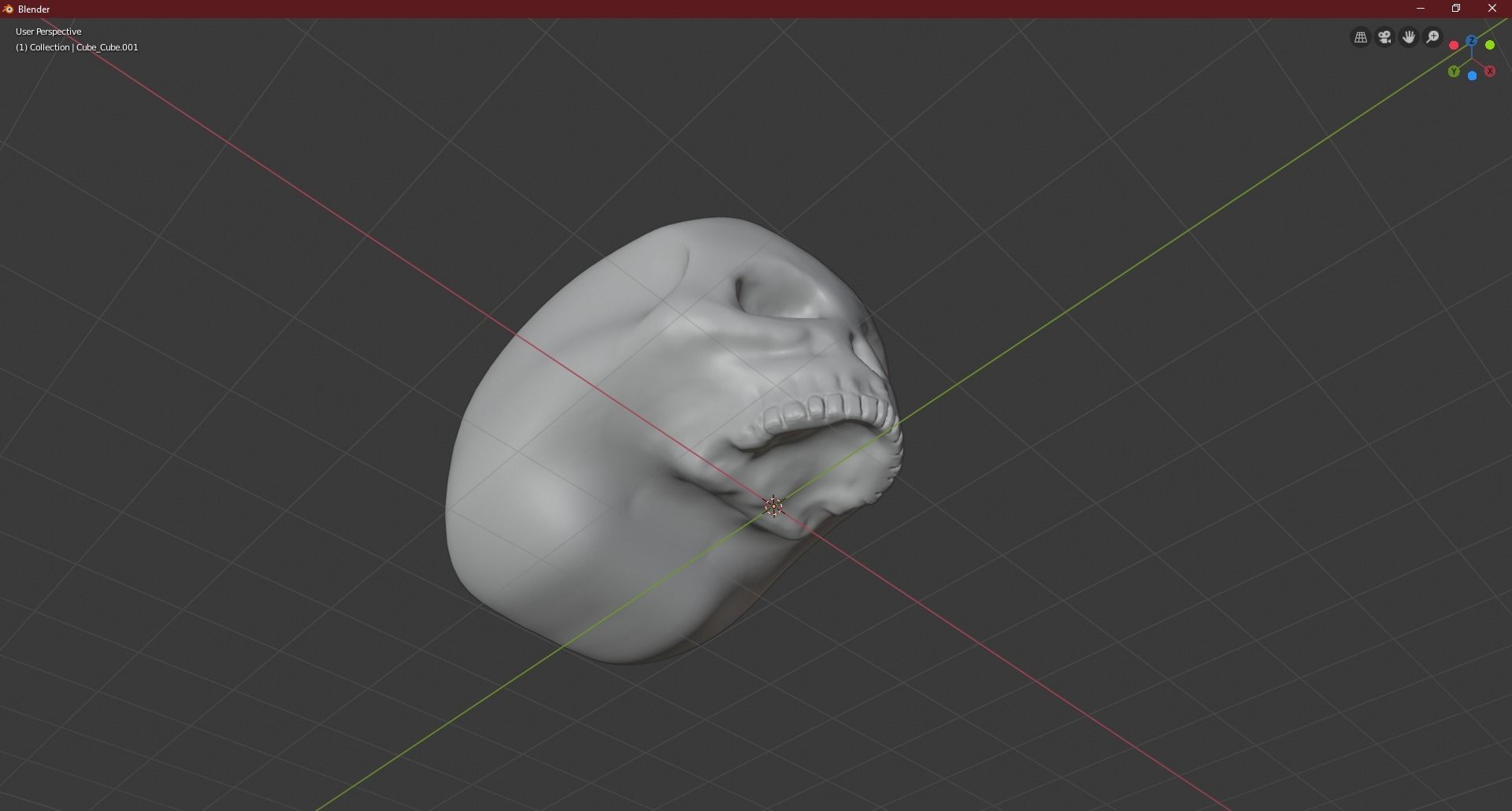 Sculpted Skull 3D model_3