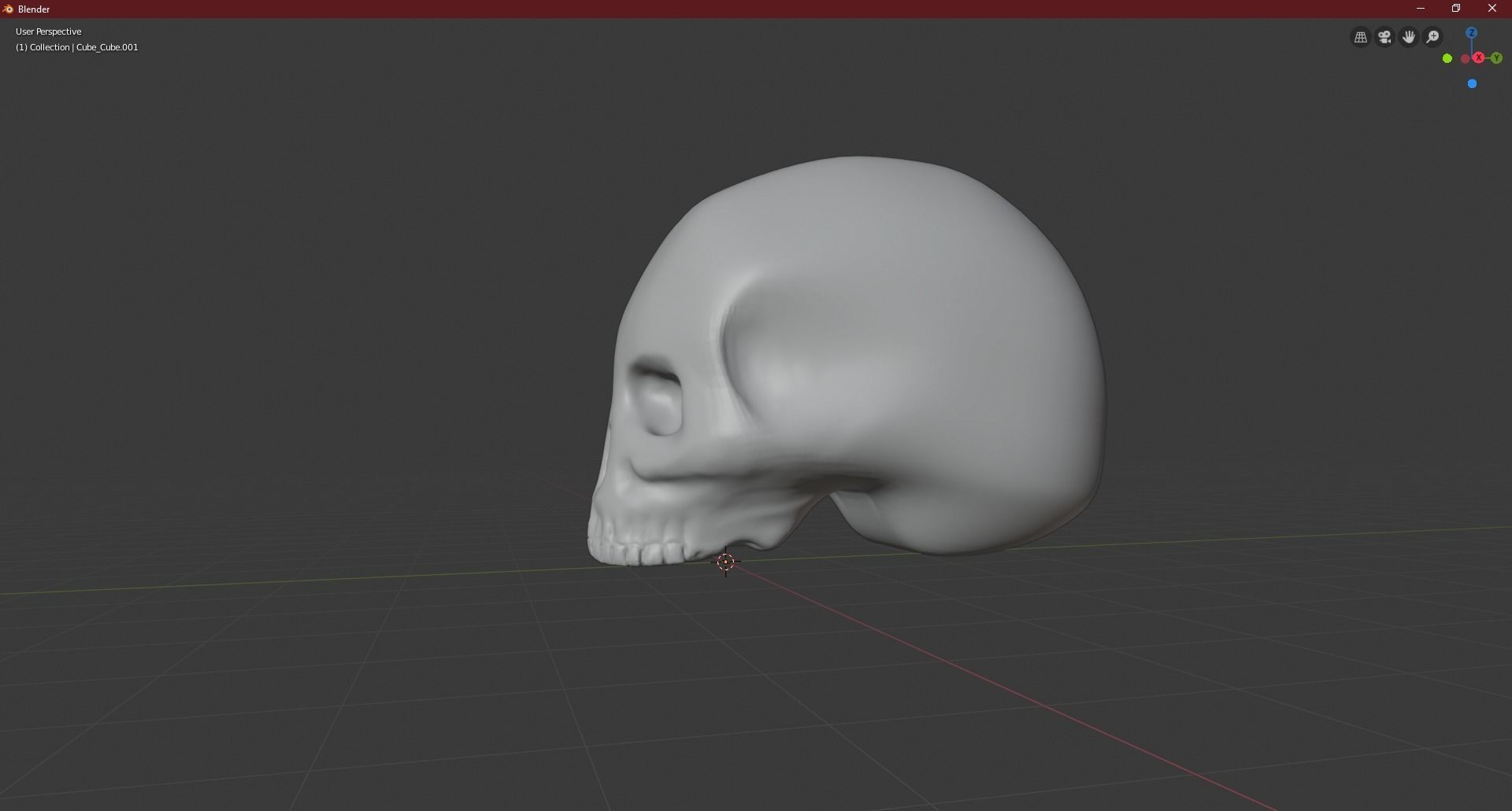 Sculpted Skull 3D model_1