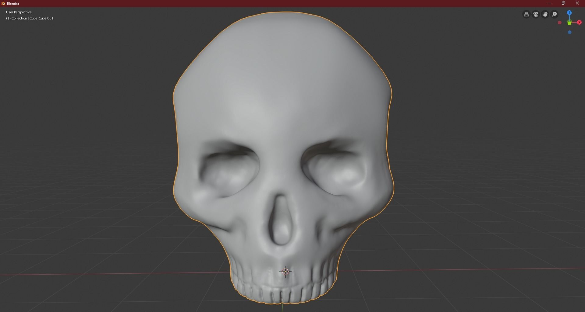 Sculpted Skull 3D model_5