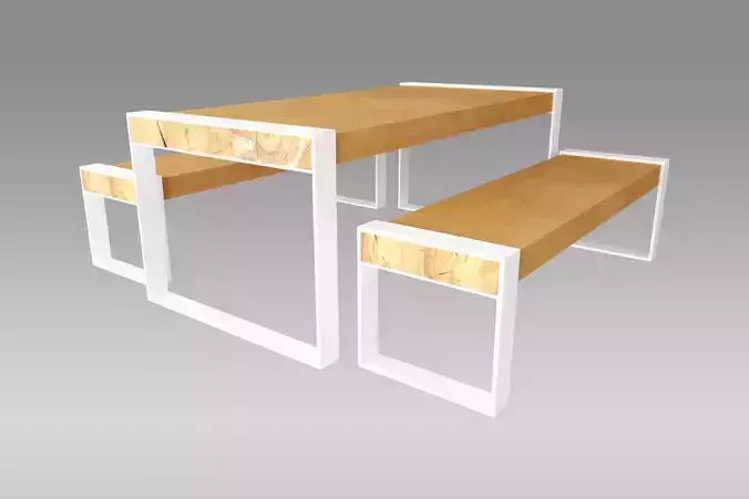 Table and bench 