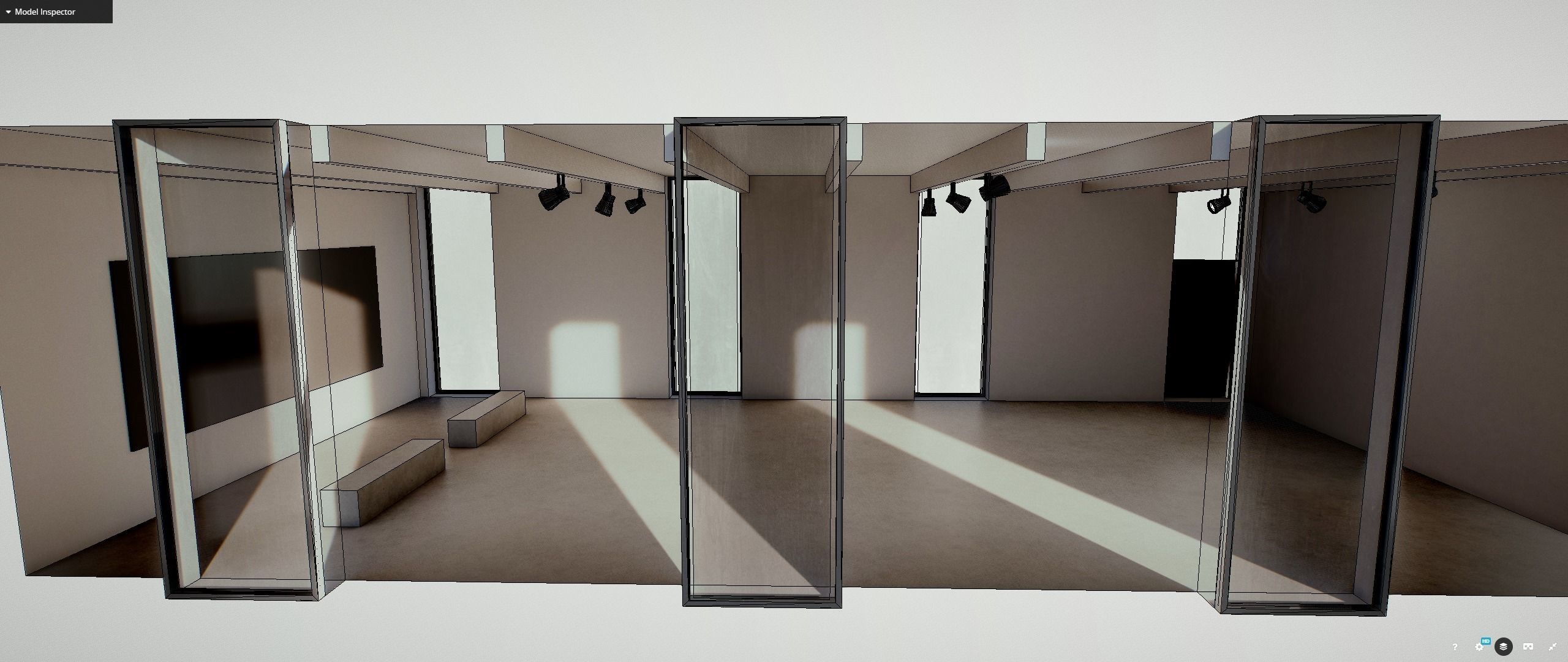 Moody Lighting Art Gallery 2019 Corona Max Scene Low-poly 3D model_9