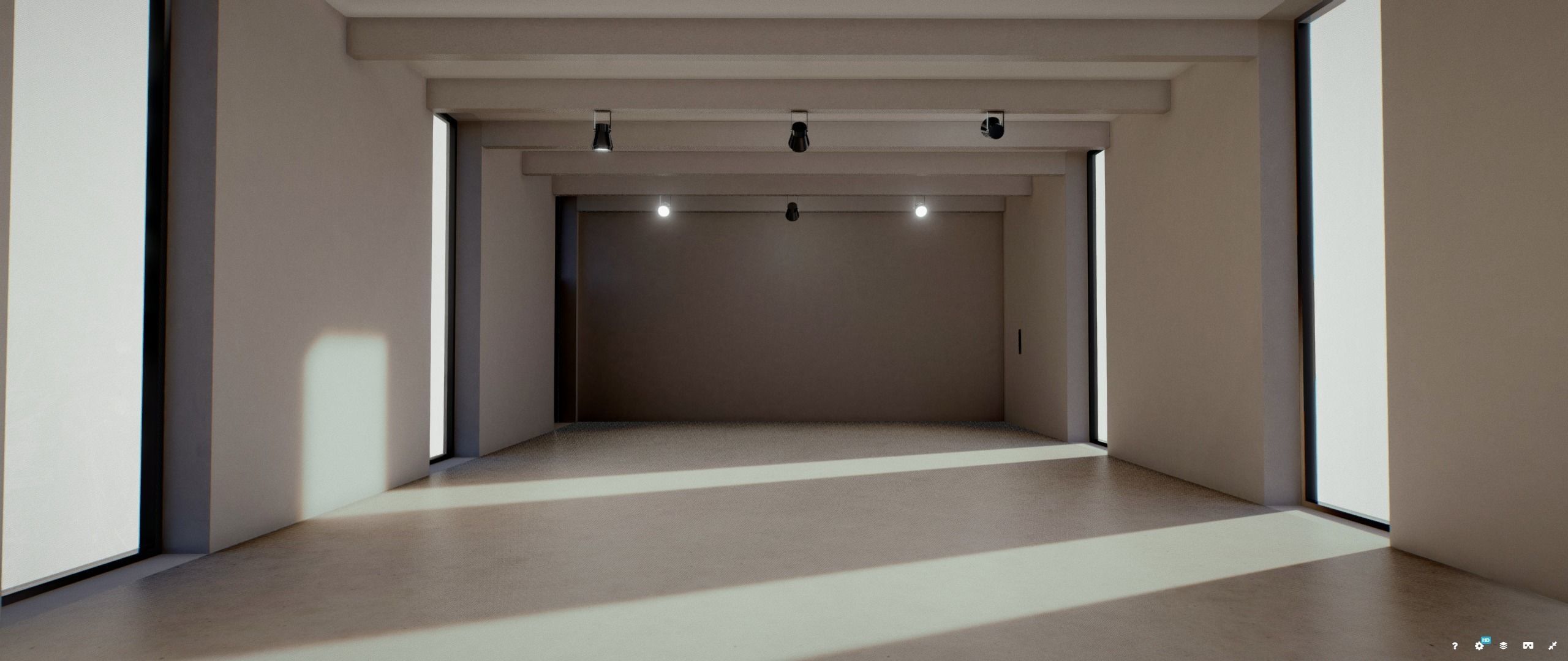 Moody Lighting Art Gallery 2019 Corona Max Scene Low-poly 3D model_2