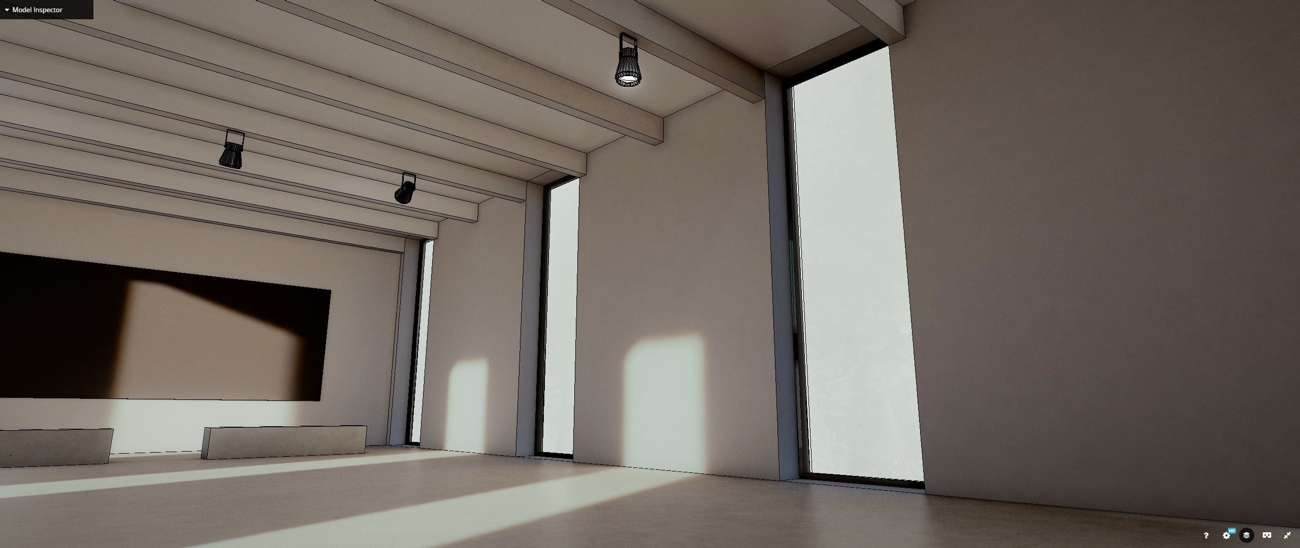 Moody Lighting Art Gallery 2019 Corona Max Scene Low-poly 3D model_7
