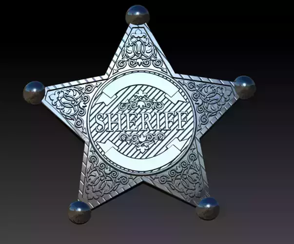 Sheriff badge   3D print model