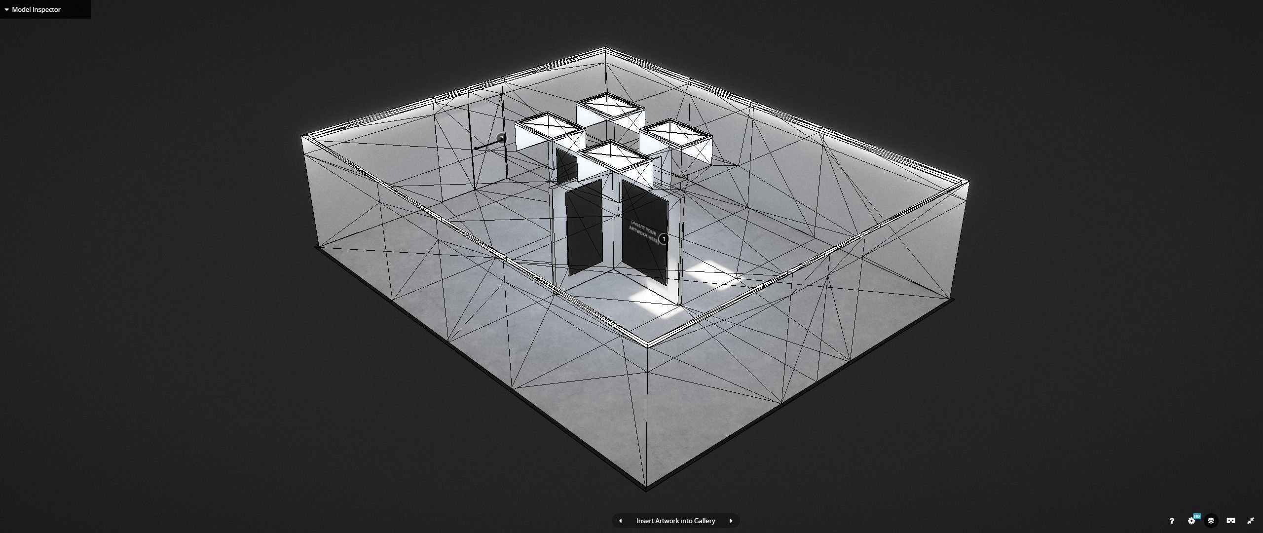 VR Gallery for Design and Painting Showcase 3D model_9