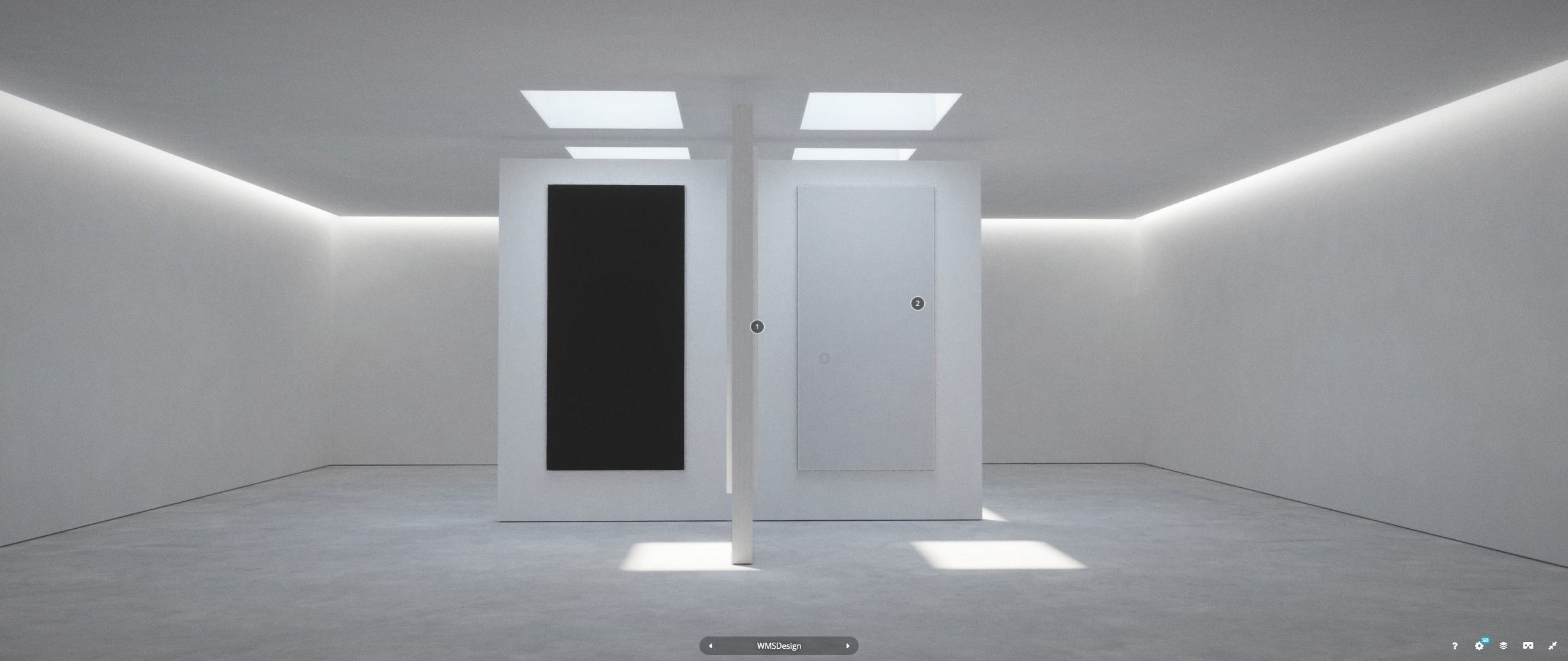 VR Gallery for Design and Painting Showcase 3D model_3