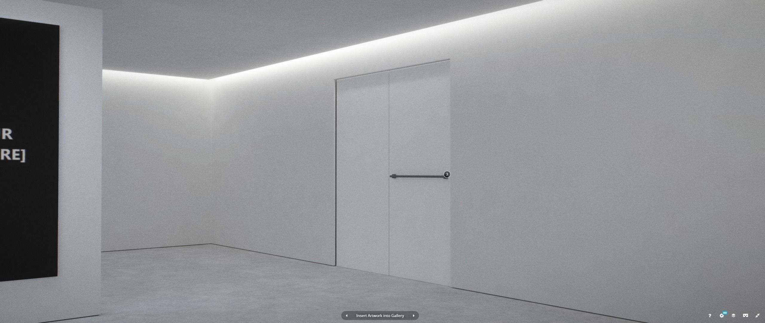 VR Gallery for Design and Painting Showcase 3D model_5