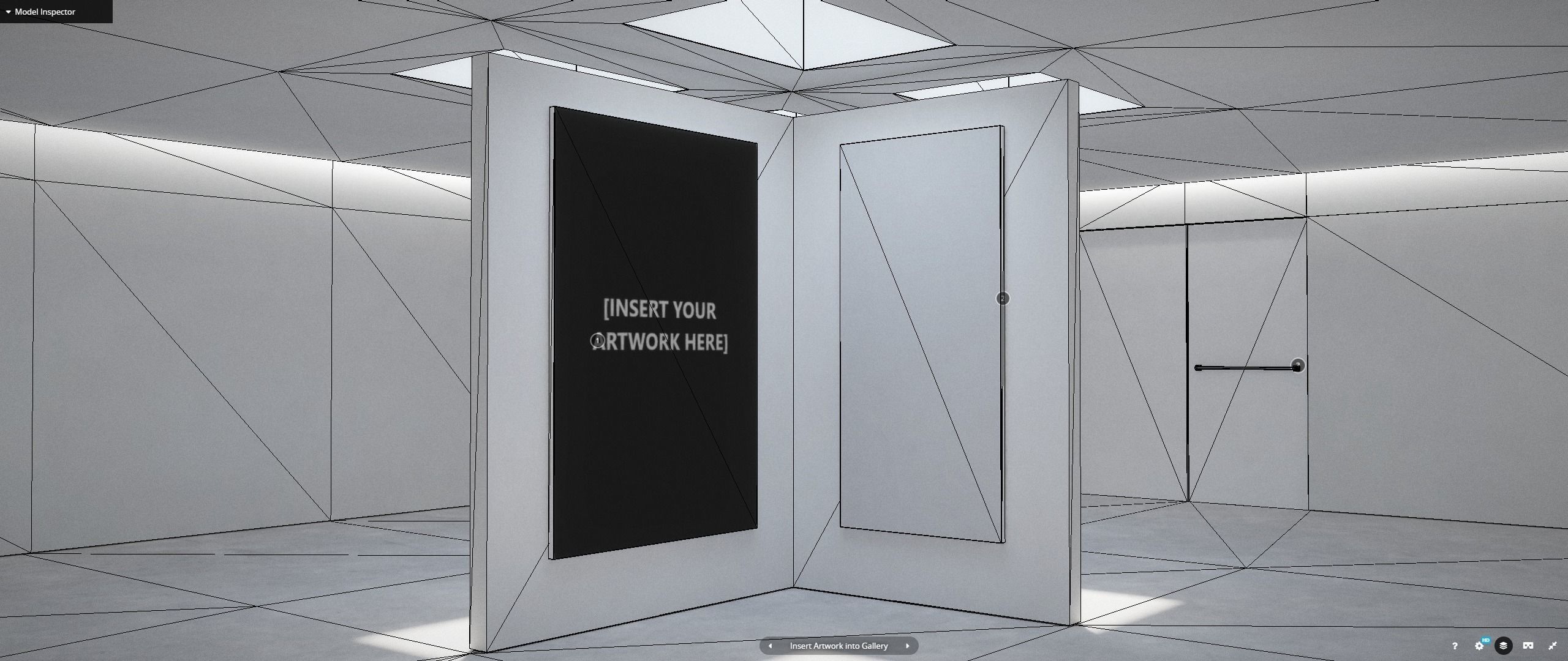 VR Gallery for Design and Painting Showcase 3D model_6