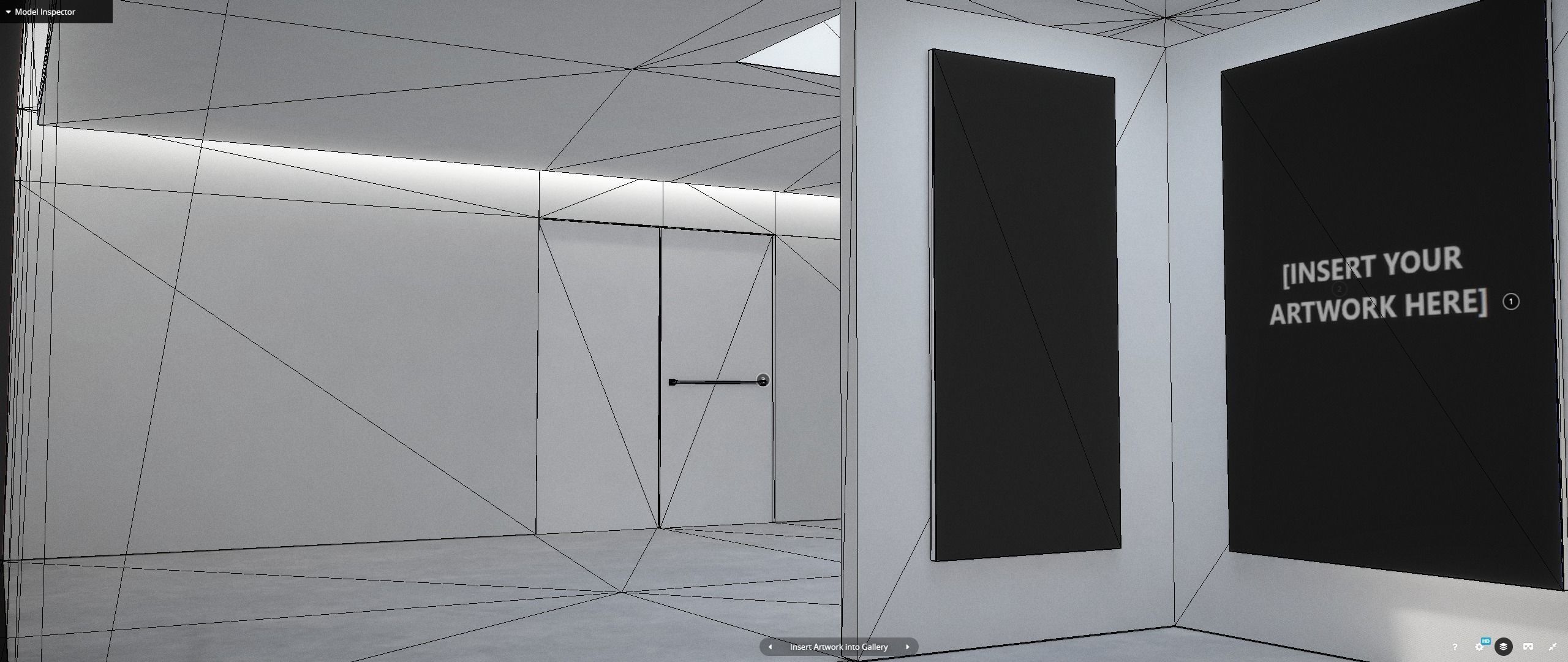 VR Gallery for Design and Painting Showcase 3D model_7