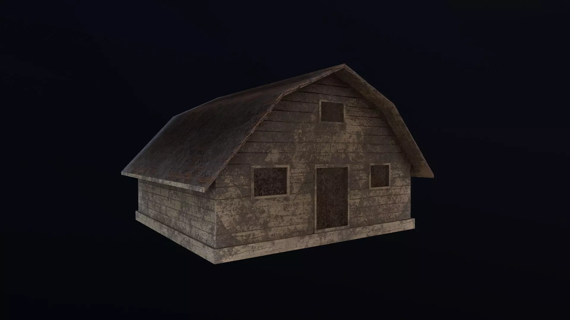 House barn Free low-poly 3D model_0