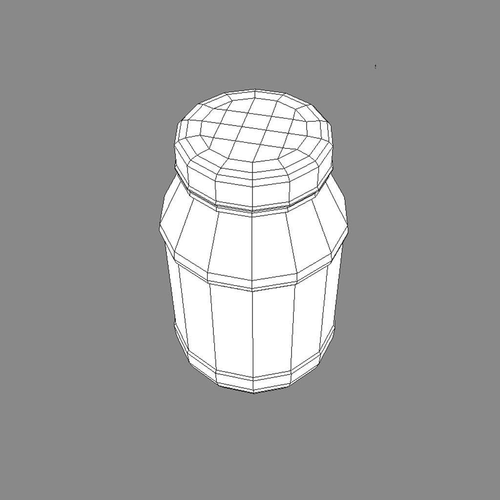 Mayonnaise Lowpoly Gameready Low-poly 3D model_4