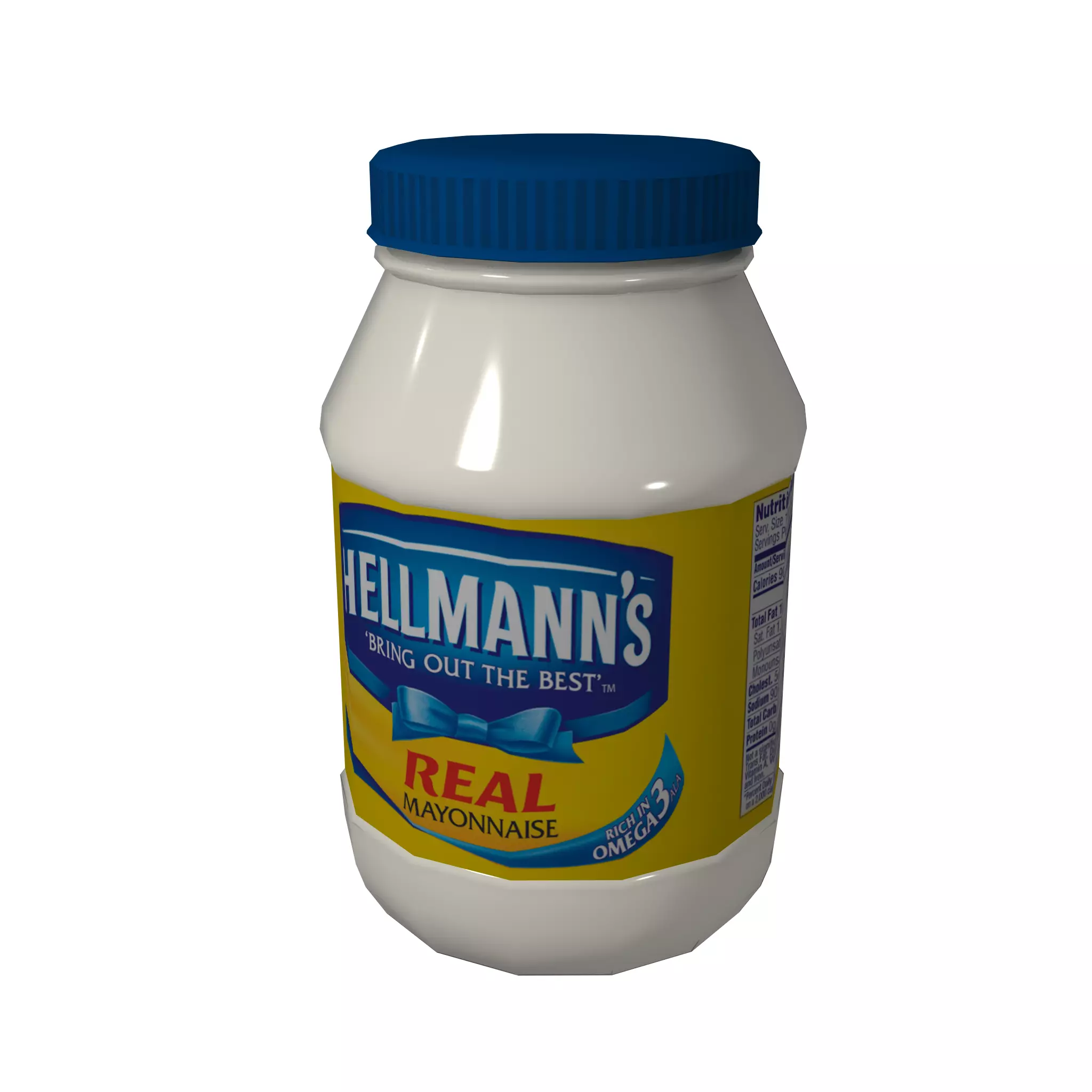 Mayonnaise Lowpoly Gameready Low-poly 3D model_0