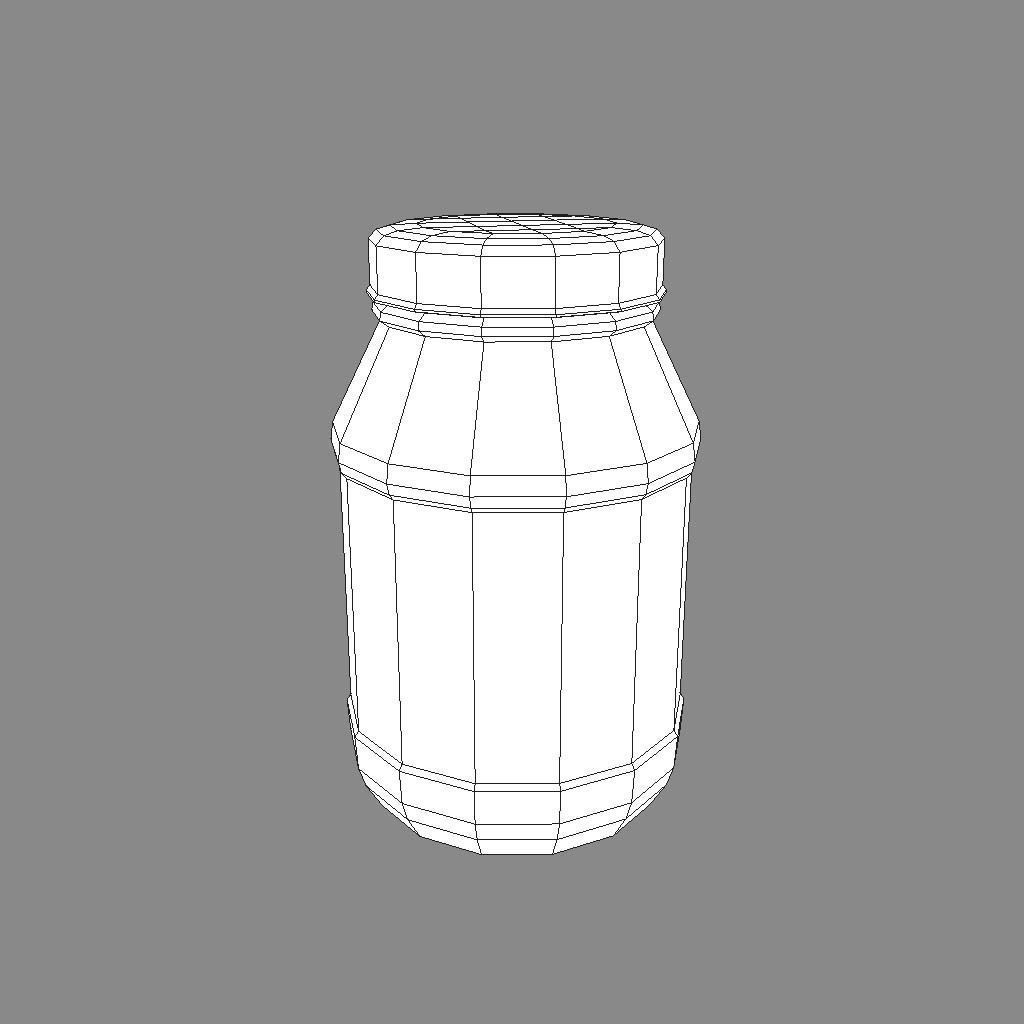 Mayonnaise Lowpoly Gameready Low-poly 3D model_7
