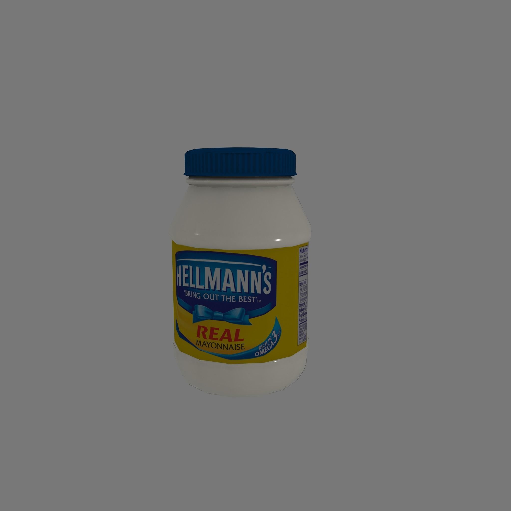 Mayonnaise Lowpoly Gameready Low-poly 3D model_2