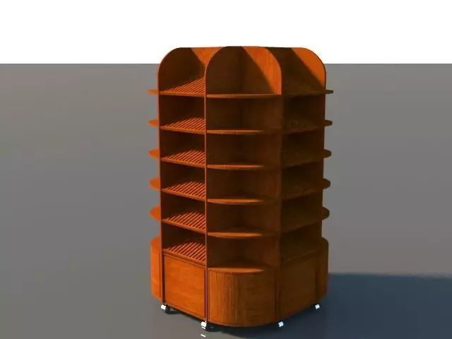 3d modeling tall tower made of wooden planks 3D model_0