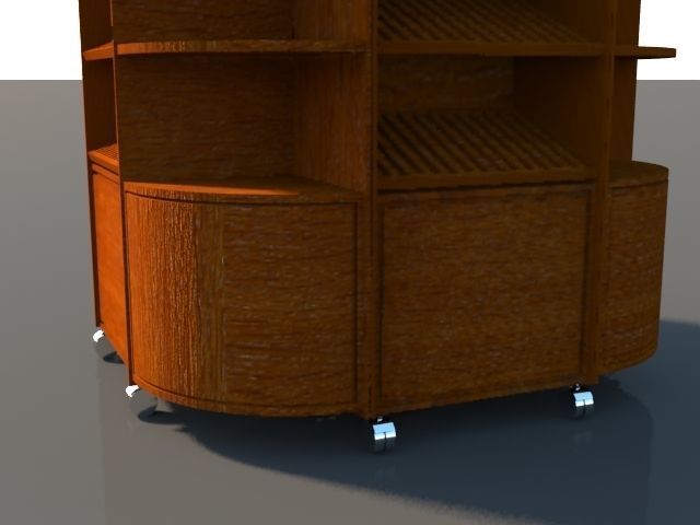 3d modeling tall tower made of wooden planks 3D model_1