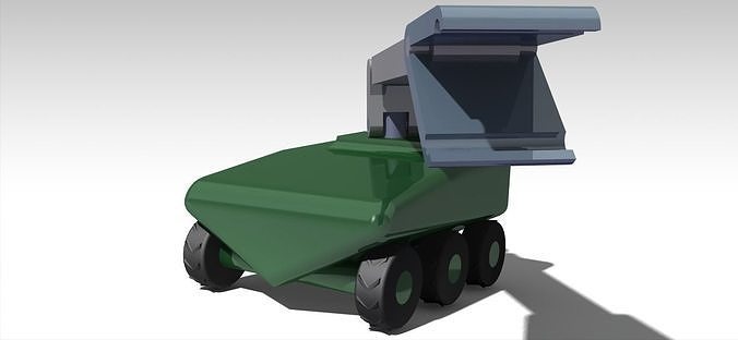 Unmanned Ground Vehicle  Low-poly 3D model